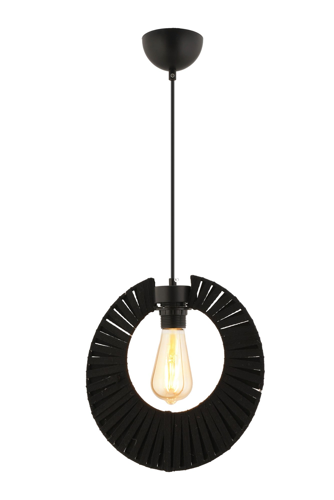 Candeeiro de Teto – 30 cm – Preto – Metal