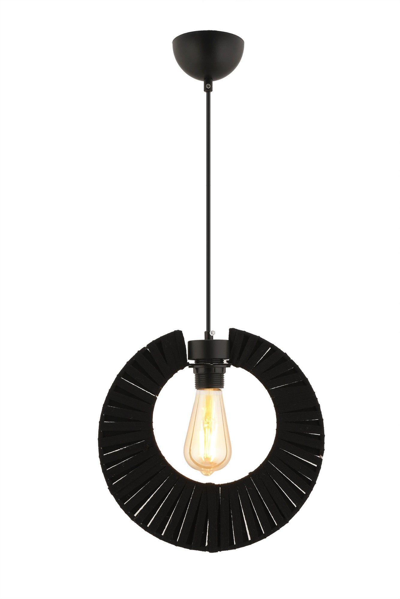 Candeeiro de Teto – 30 cm – Preto – Metal