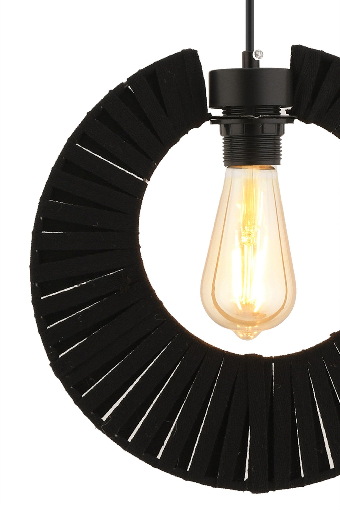 Candeeiro de Teto – 30 cm – Preto – Metal