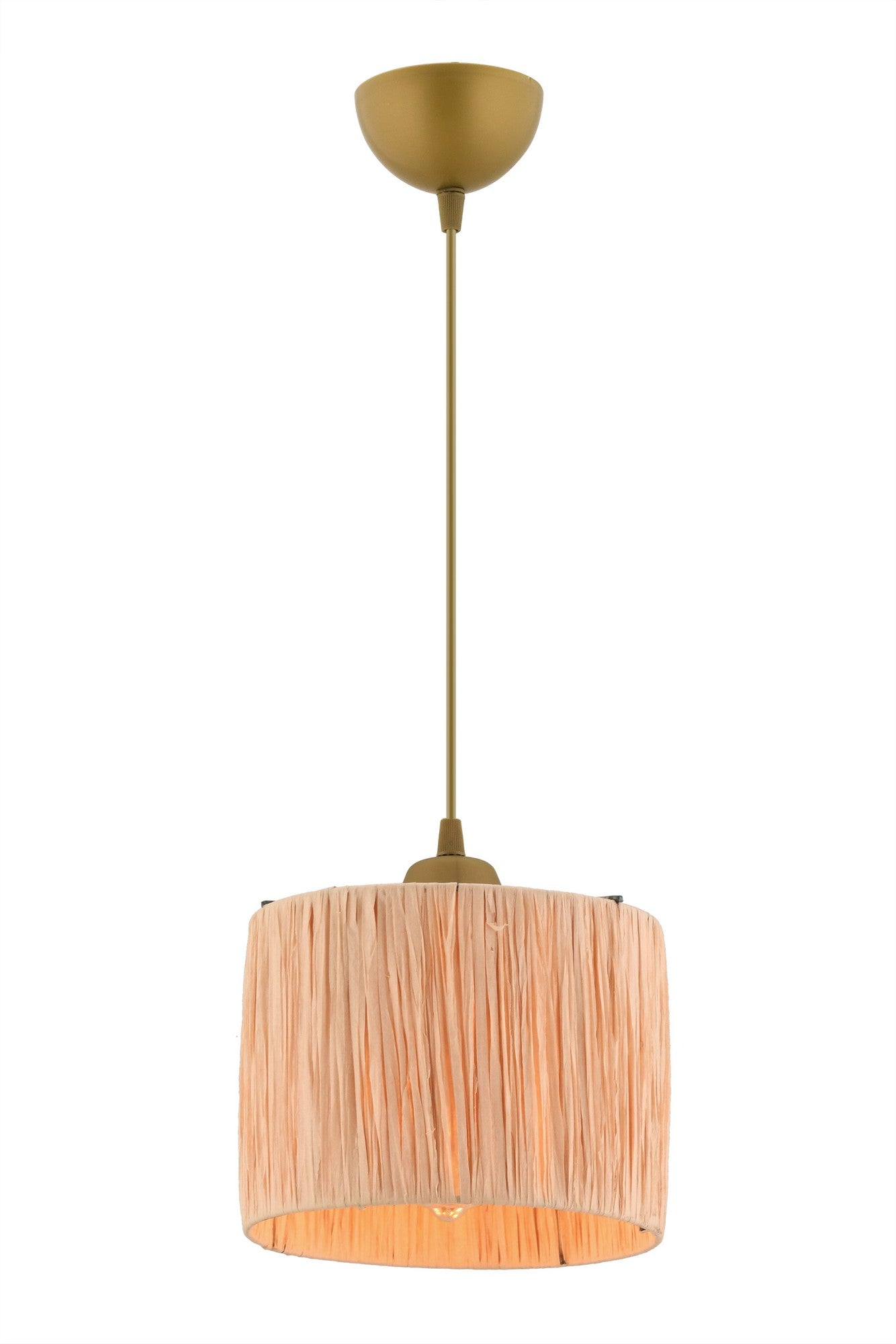 Candeeiro de Teto – 55 cm – Natural – Metal e Ráfia