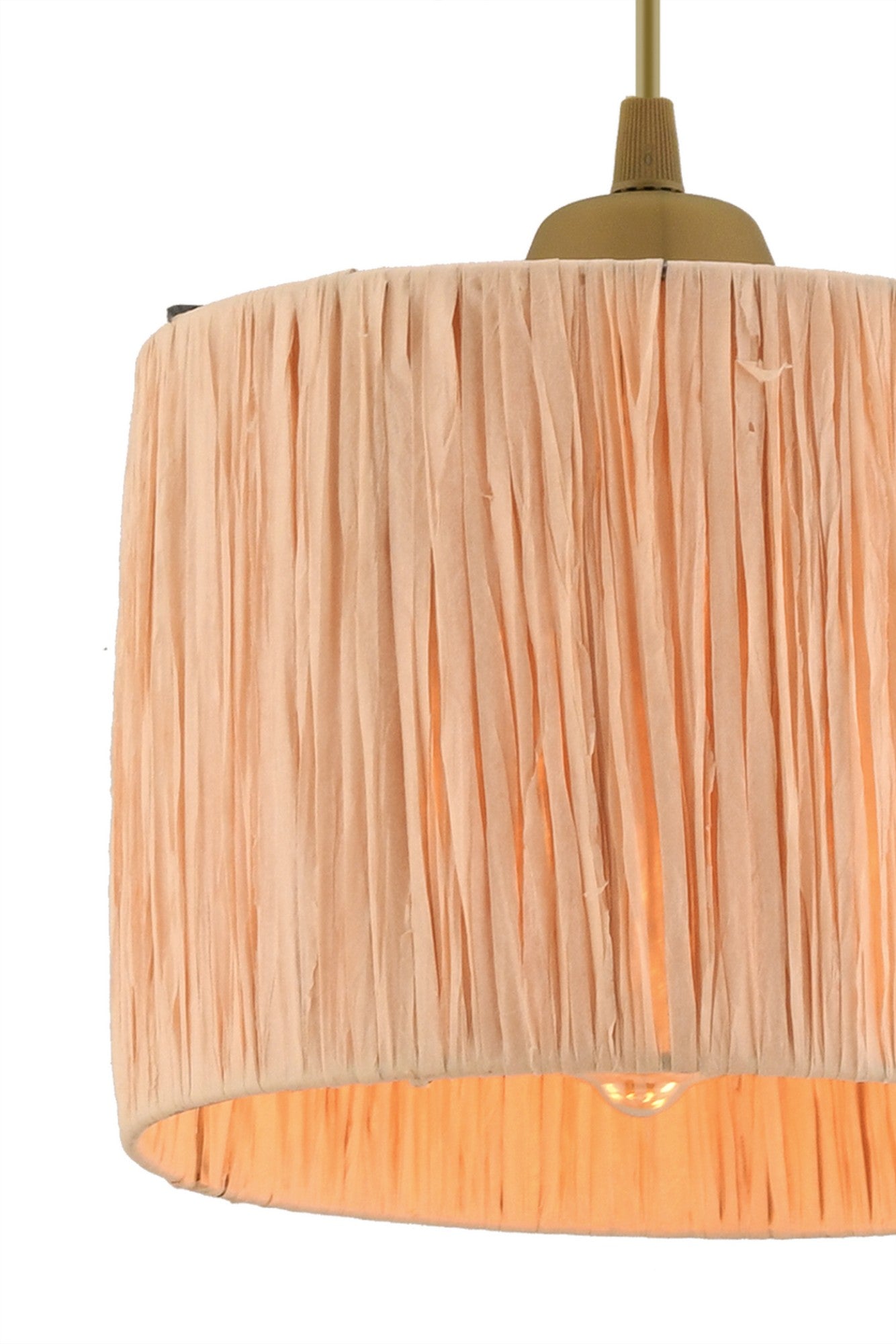 Candeeiro de Teto – 55 cm – Natural – Metal e Ráfia