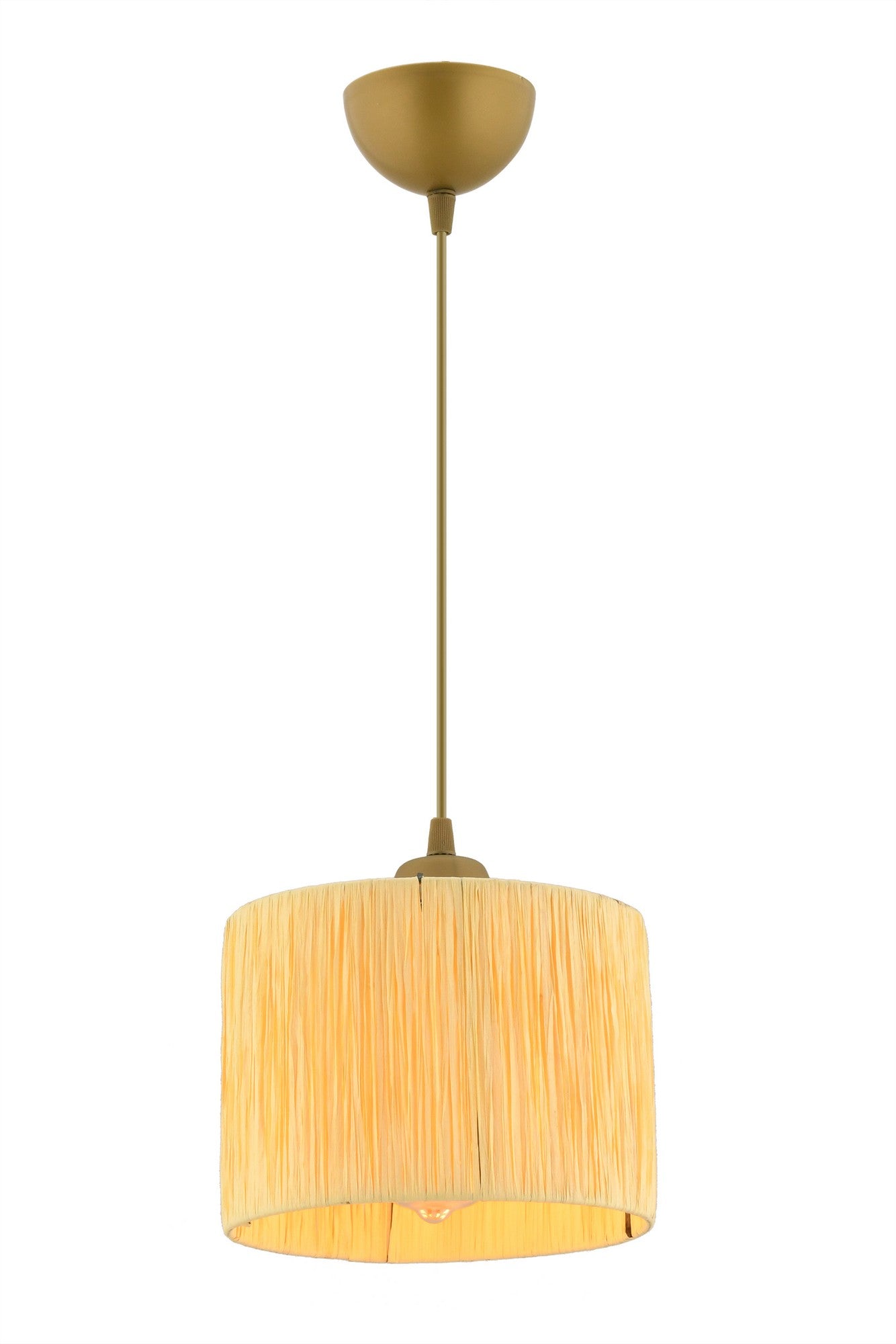 Candeeiro de Teto - 55 cm - Amarelo - Metálico