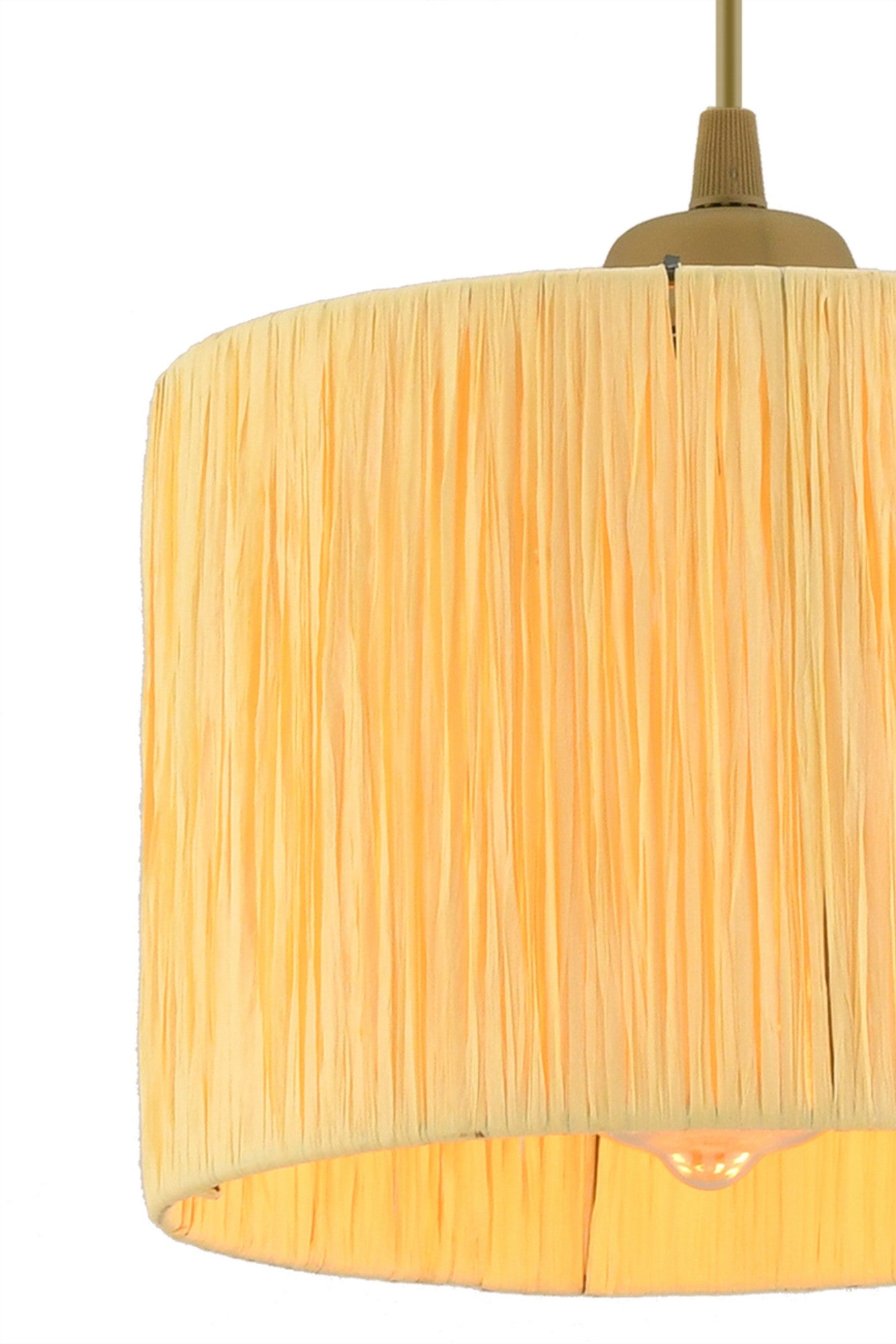 Candeeiro de Teto - 55 cm - Amarelo - Metálico