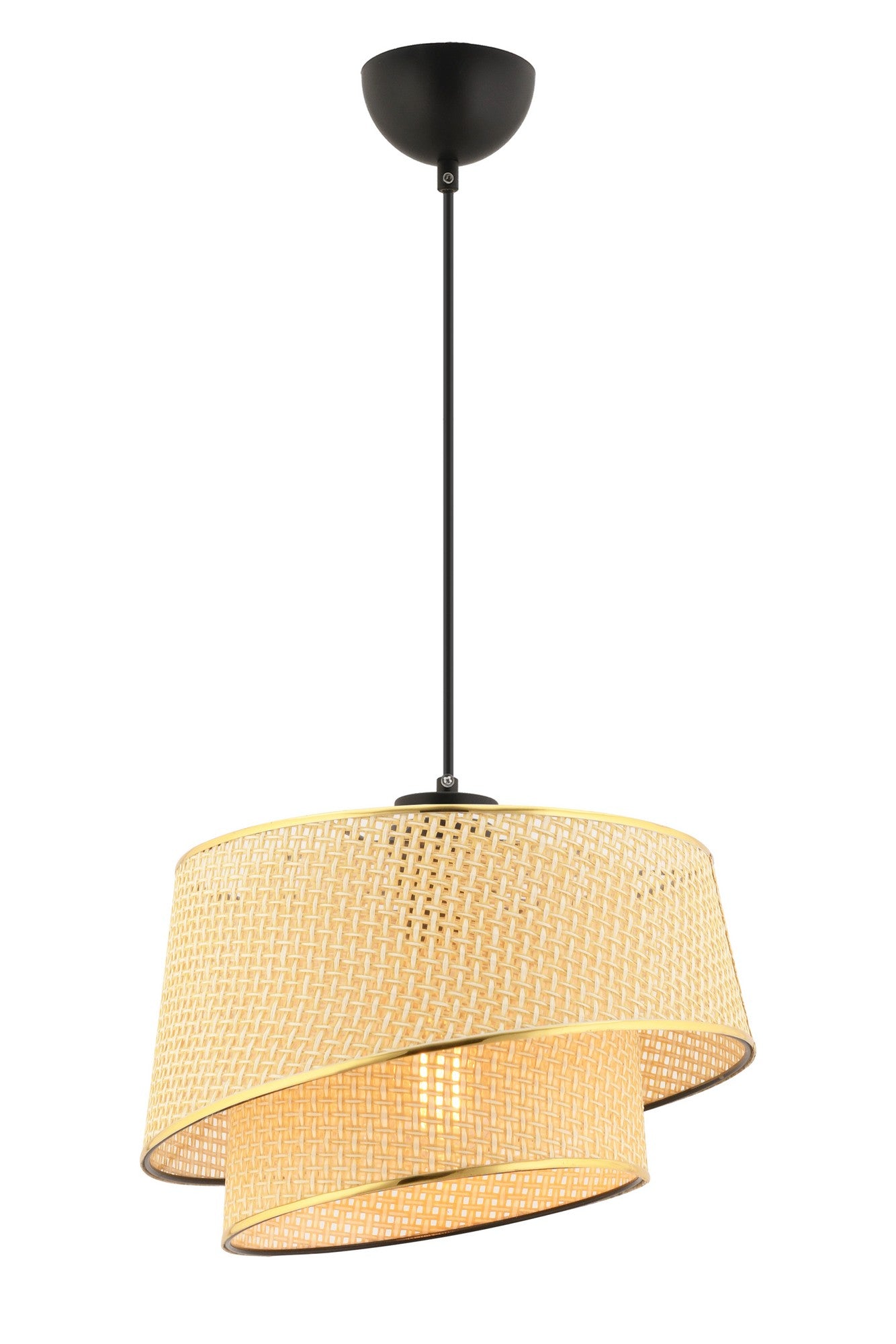 Candeeiro de Teto – 65 cm – Camel e Dourado – Metal