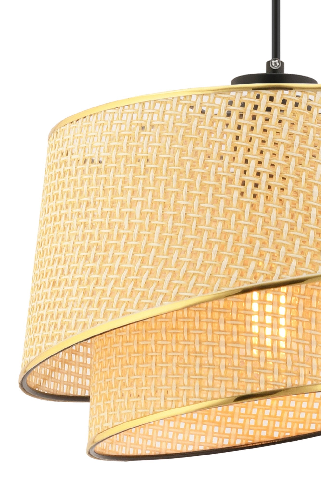 Candeeiro de Teto – 65 cm – Camel e Dourado – Metal