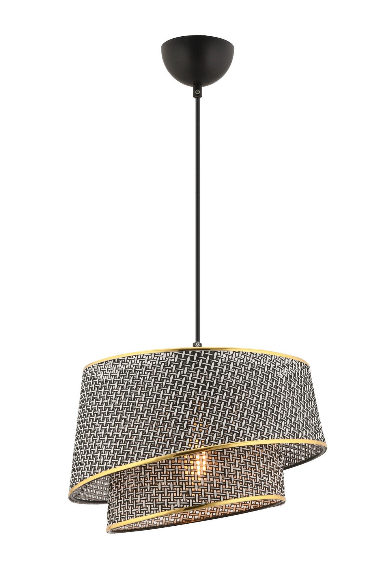 Candeeiro de Teto – 65 cm – Cinzento e dourado – Metálico