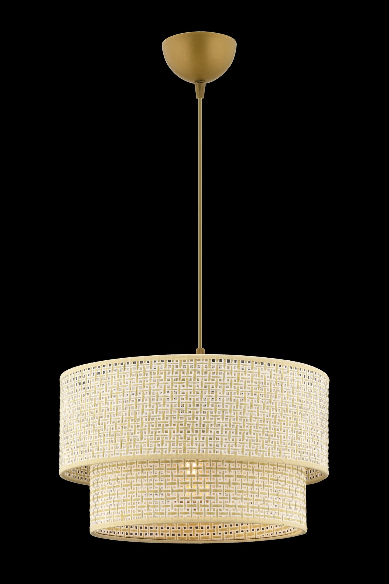 Candeeiro de Teto – 65 cm – Creme – Metal e Algodão