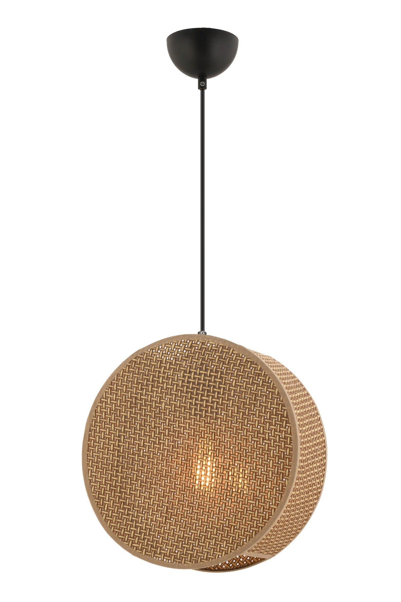 Candeeiro de Teto – 35 x 9 cm – Bege – Metal e Algodão