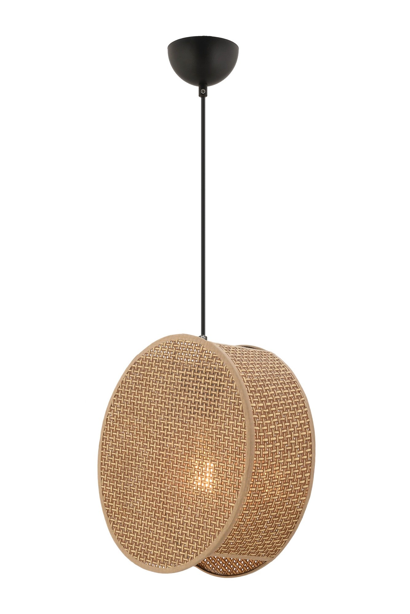 Candeeiro de Teto – 35 x 9 cm – Bege – Metal e Algodão