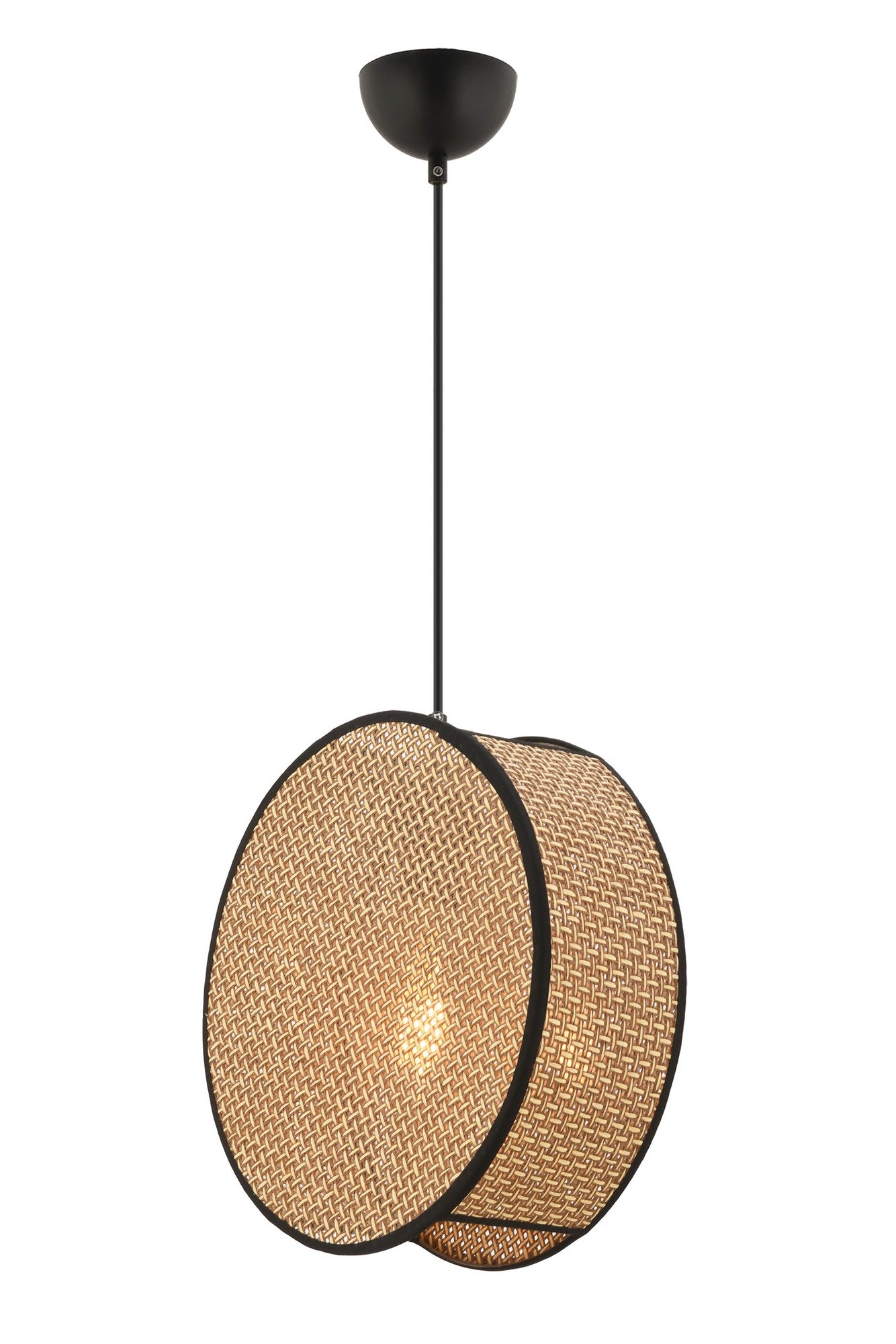 Candeeiro de Teto – 35 x 9 cm – Bege e Preto – Metálico