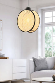 Candeeiro de Teto – 65 cm – Camelo – Metal e Algodão