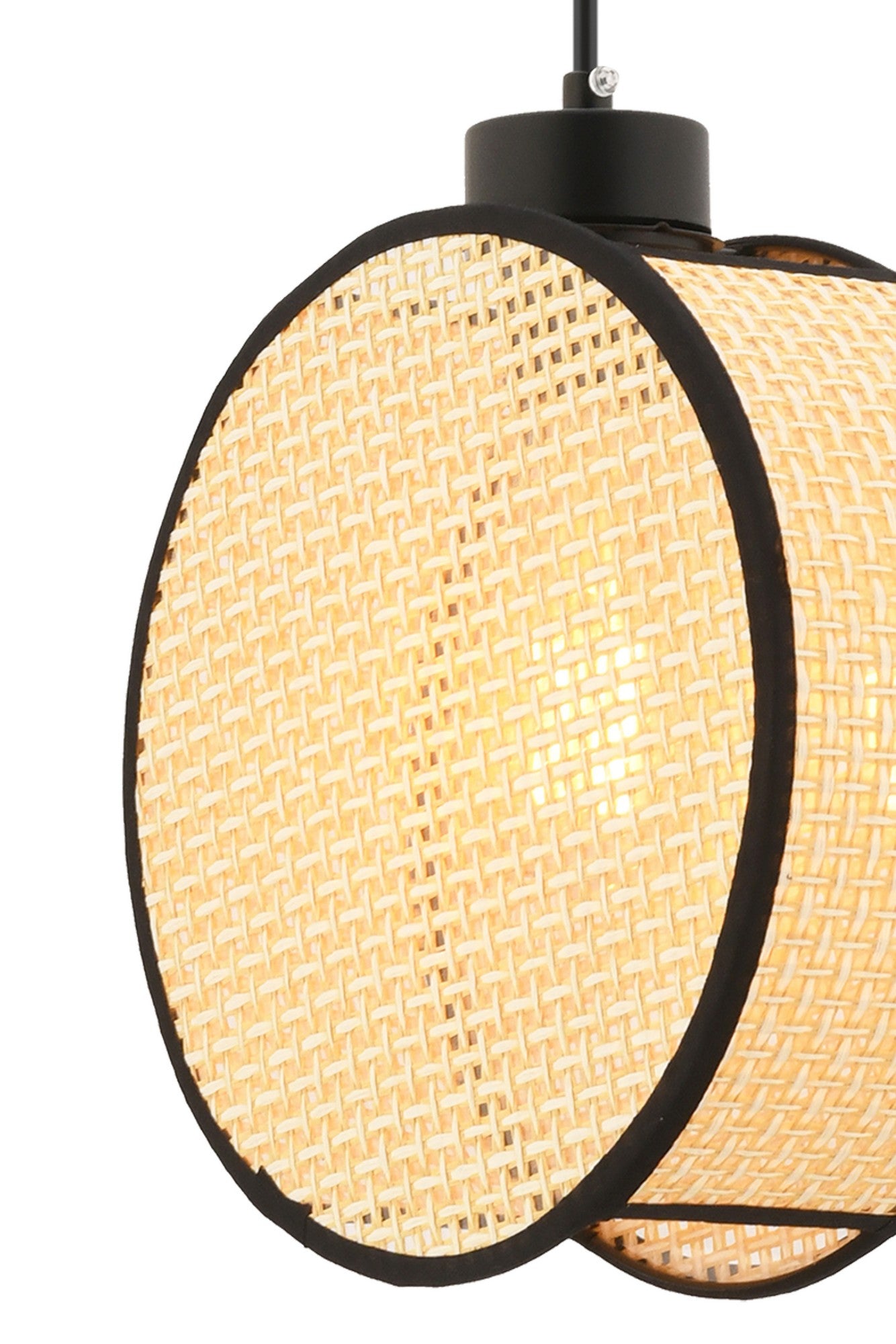 Candeeiro de Teto – 65 cm – Camelo – Metal e Algodão