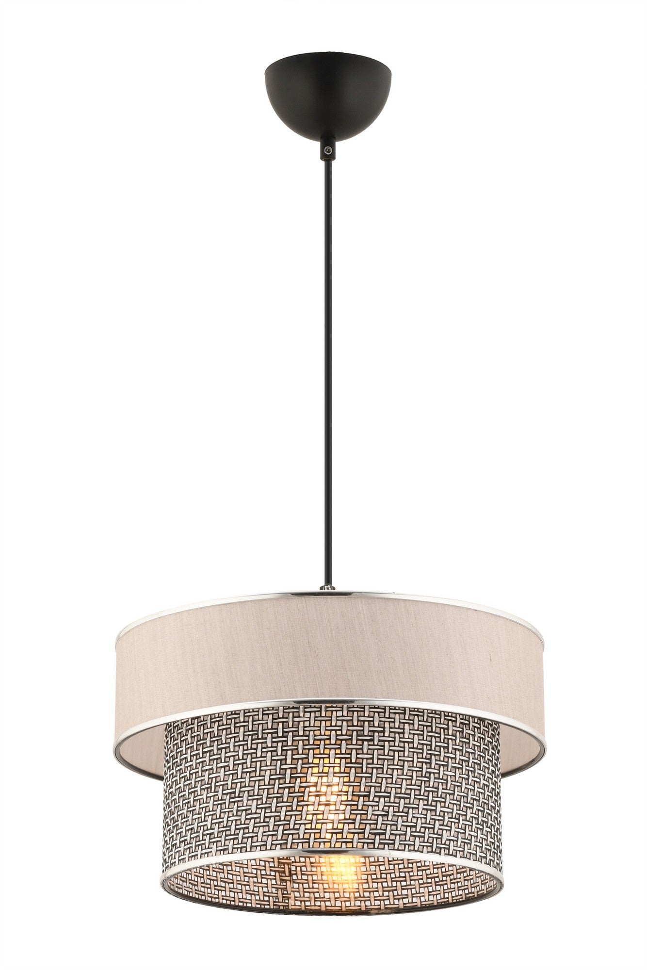 Candeeiro de Teto – 65 cm – Cinza – Metal