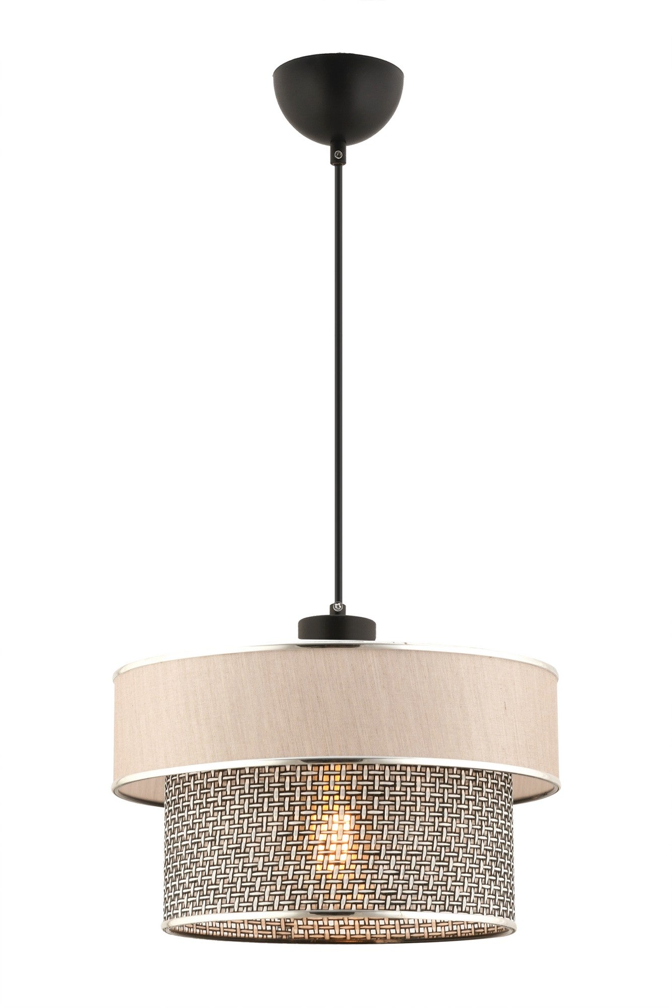 Candeeiro de Teto – 65 cm – Cinza – Metal