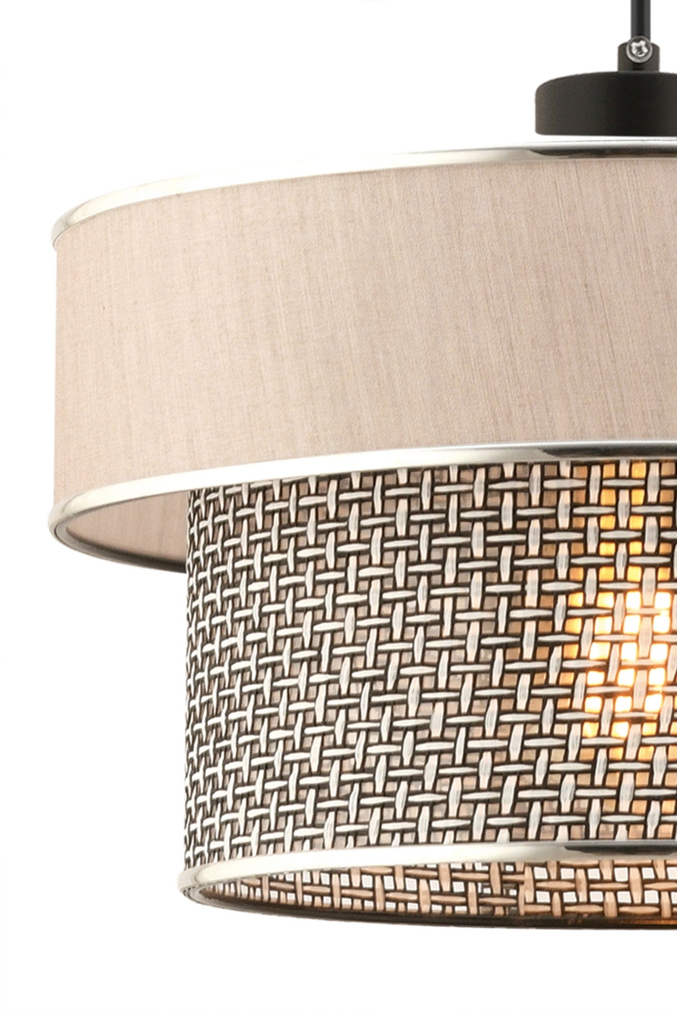 Candeeiro de Teto – 65 cm – Cinza – Metal