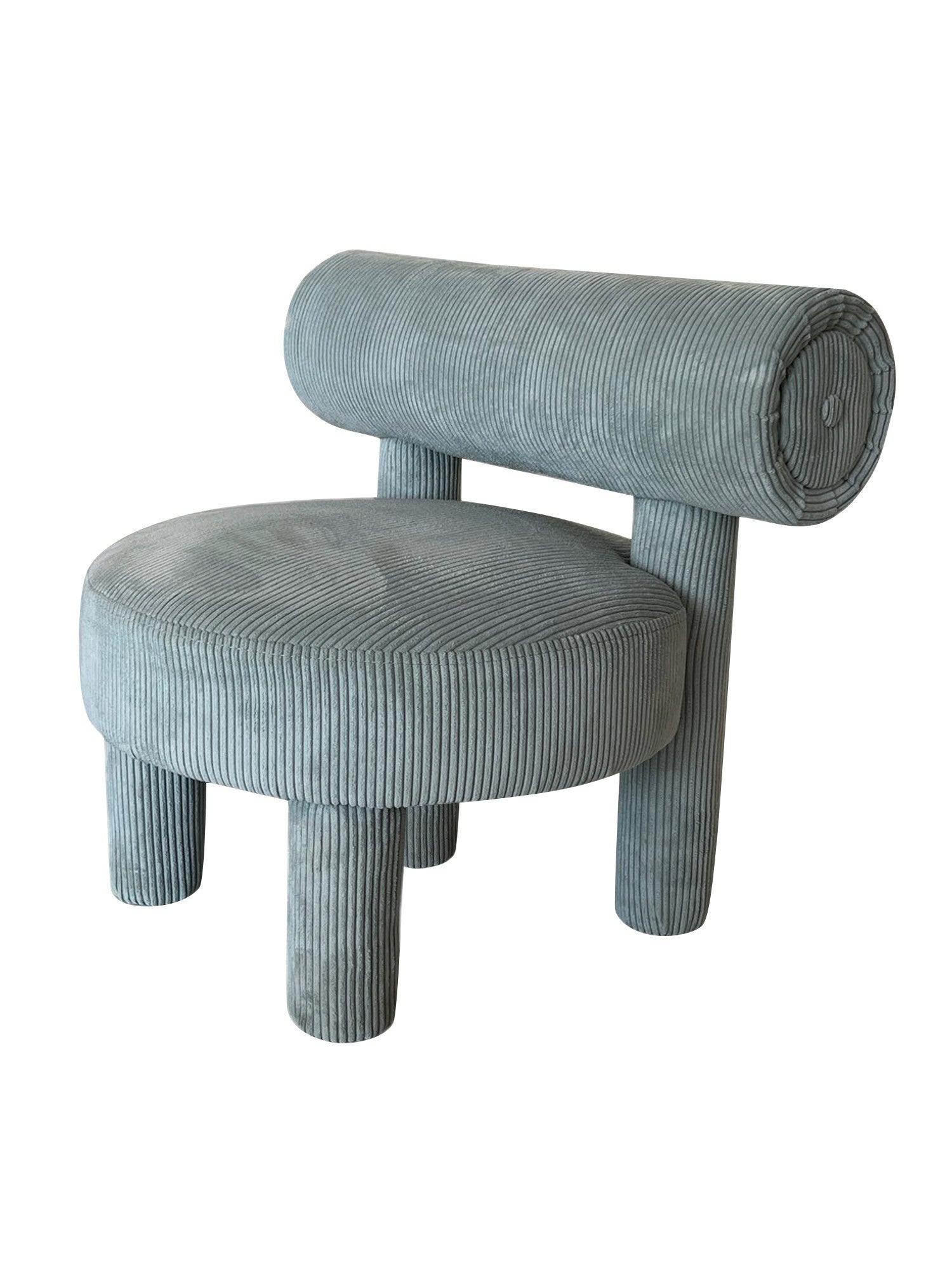 Poltrona Elegante, Azul, 39 x 58 x 39 cm | Estrutura 100% Madeira de Carpa, Tecido 100% Poliéster | Design Confortável para Sala de Estar e Escritório