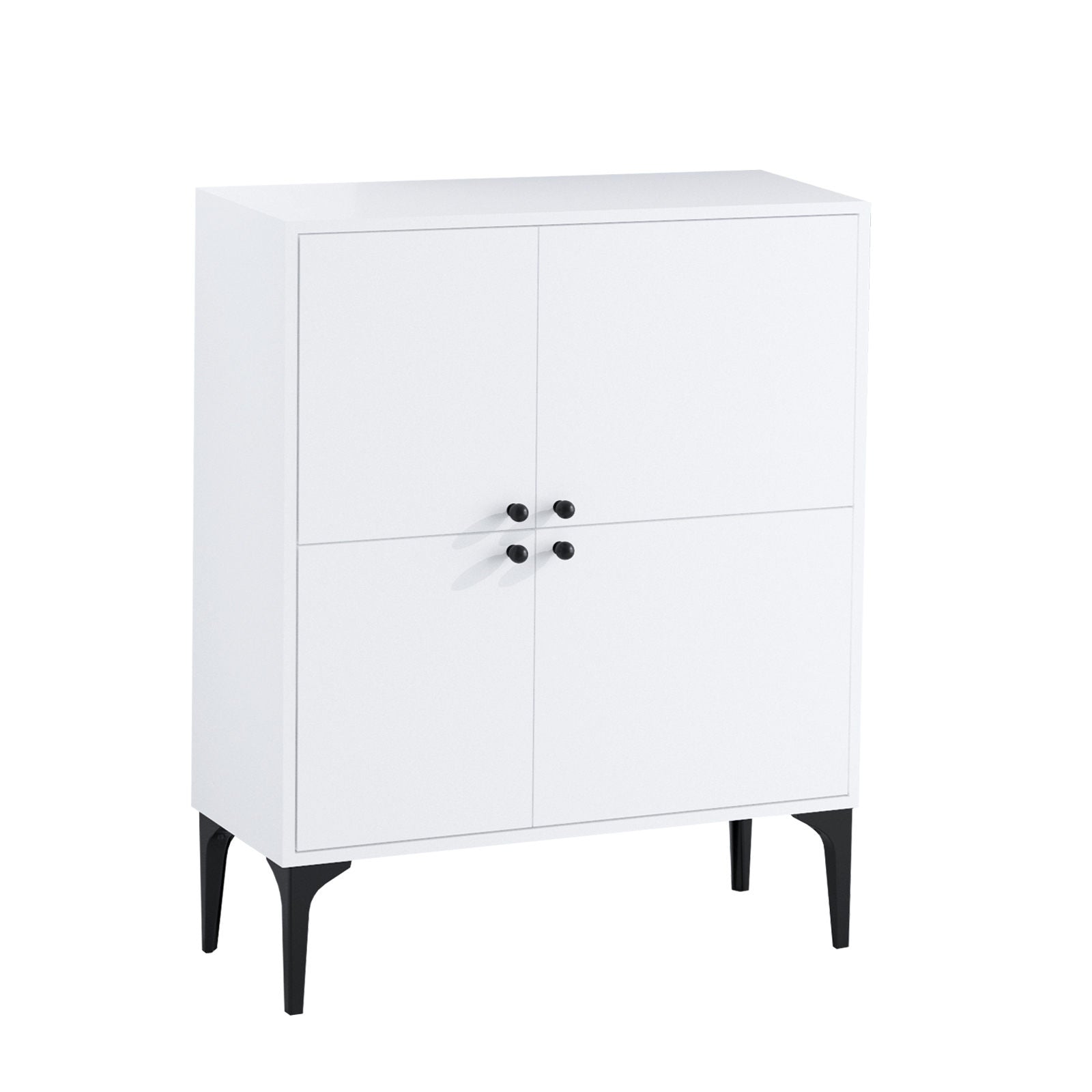 Aparador – 90 cm x 115 cm x 35 cm – Branco – Painel de partículas revestido a melamina