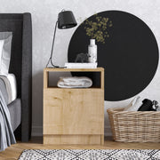 Mesa de cabeceira – 40cm x 50cm x 40cm – nogueira – painel de partículas revestido a melamina