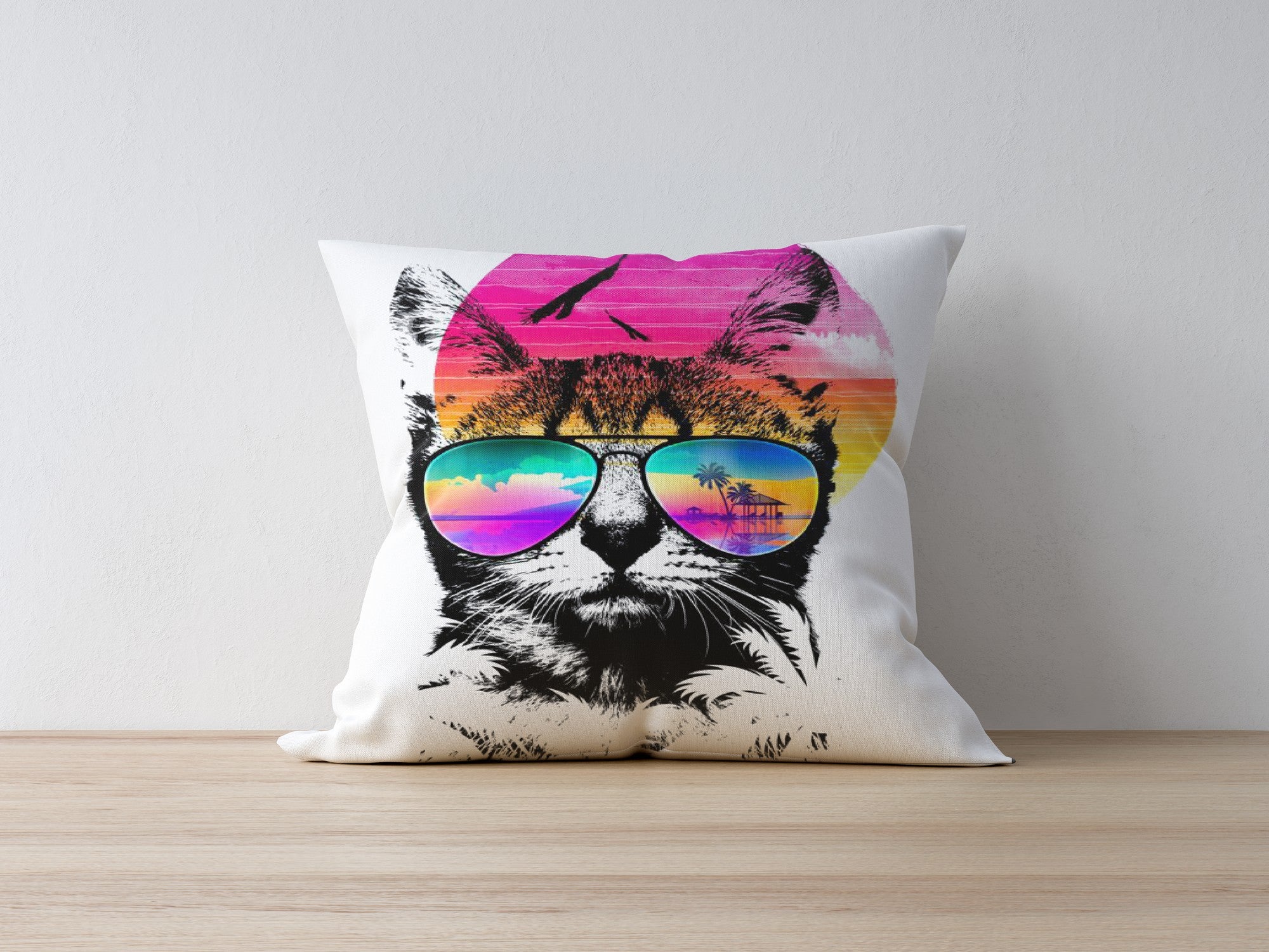 Capa de almofada – 43 x 43 cm – Multicolorido – 50% Poliéster / 50% Algodão