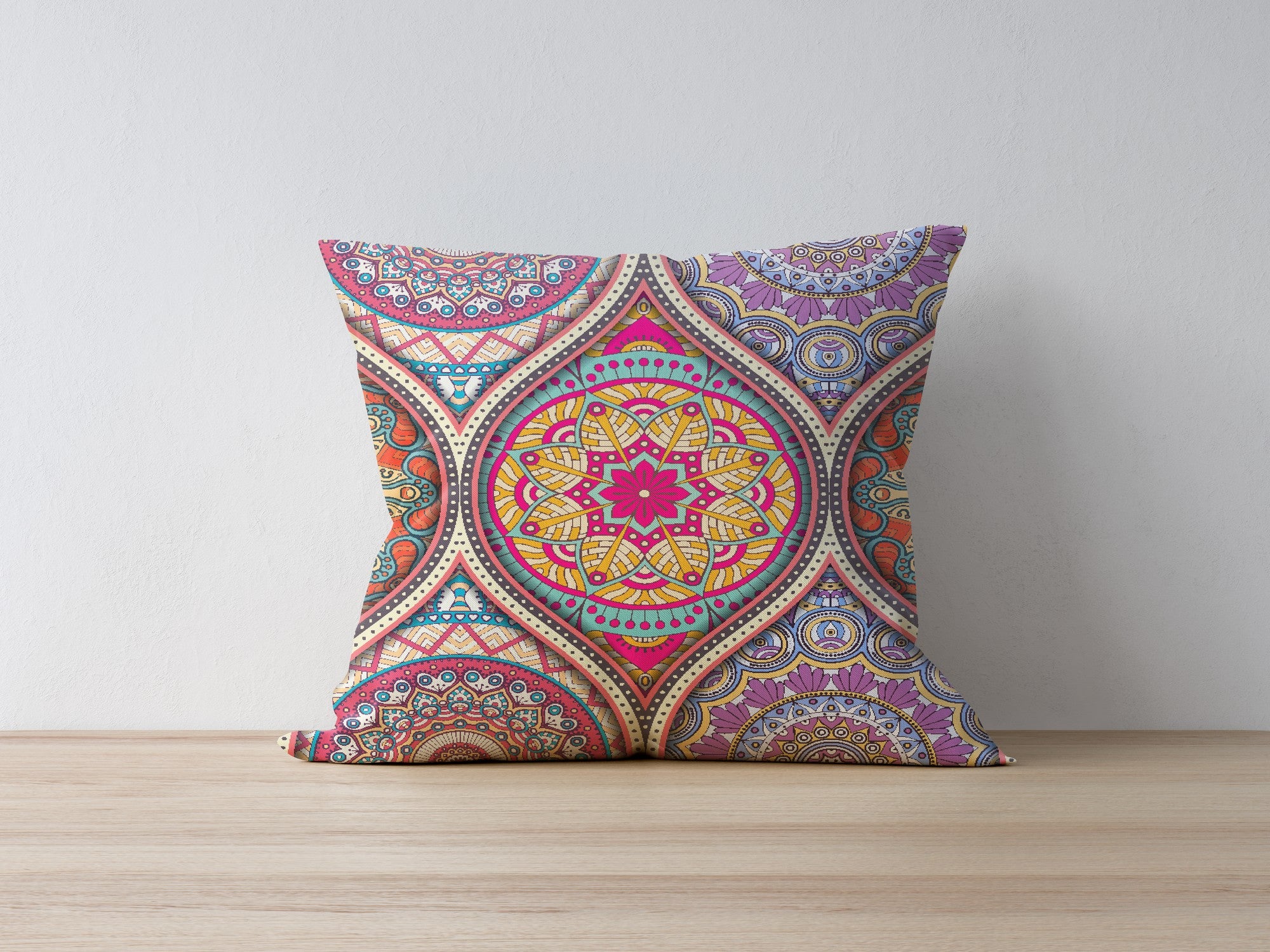 Capa de almofada – 43 x 43 cm – Multicolorido – 50% Poliéster e 50% Algodão