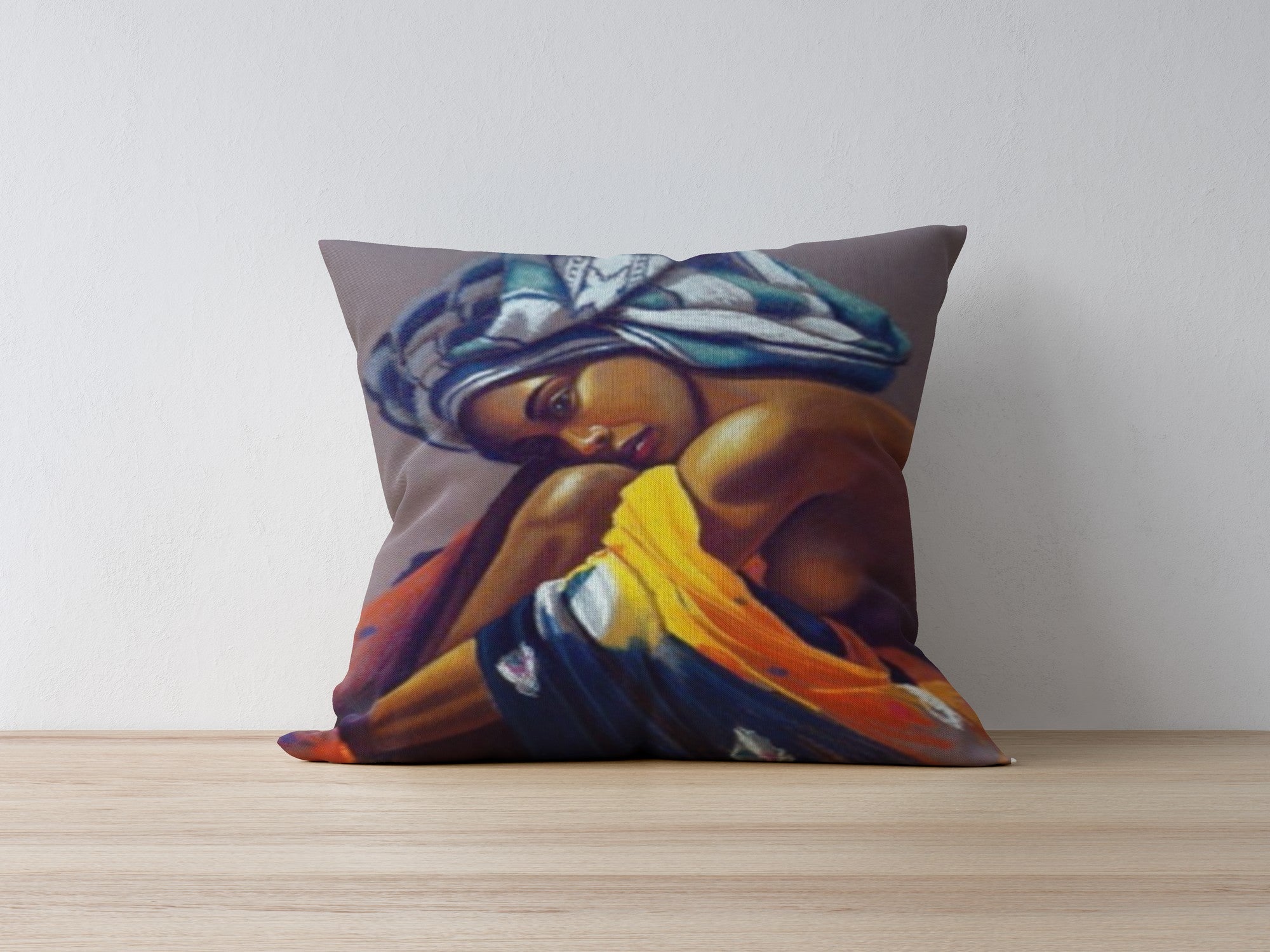 Capa de Almofada – 43 x 43 cm – Multicolorido – 50% poliéster / 50% algodão