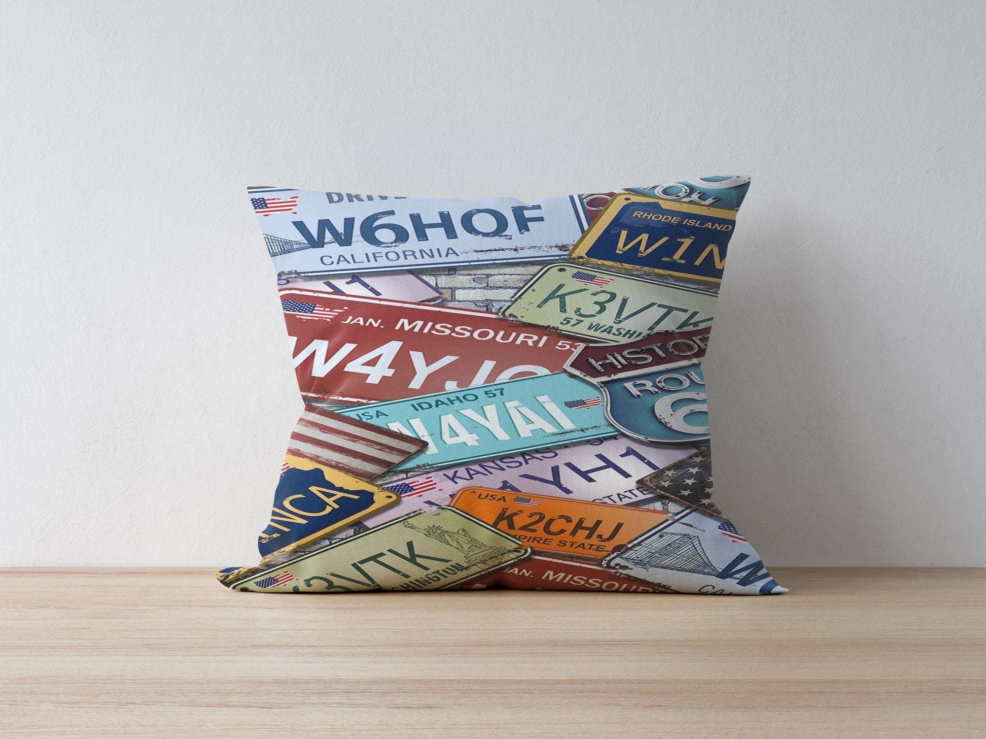 Capa de Almofada – 43 x 43 cm – Multicolorido – 50% Poliéster / 50% Algodão