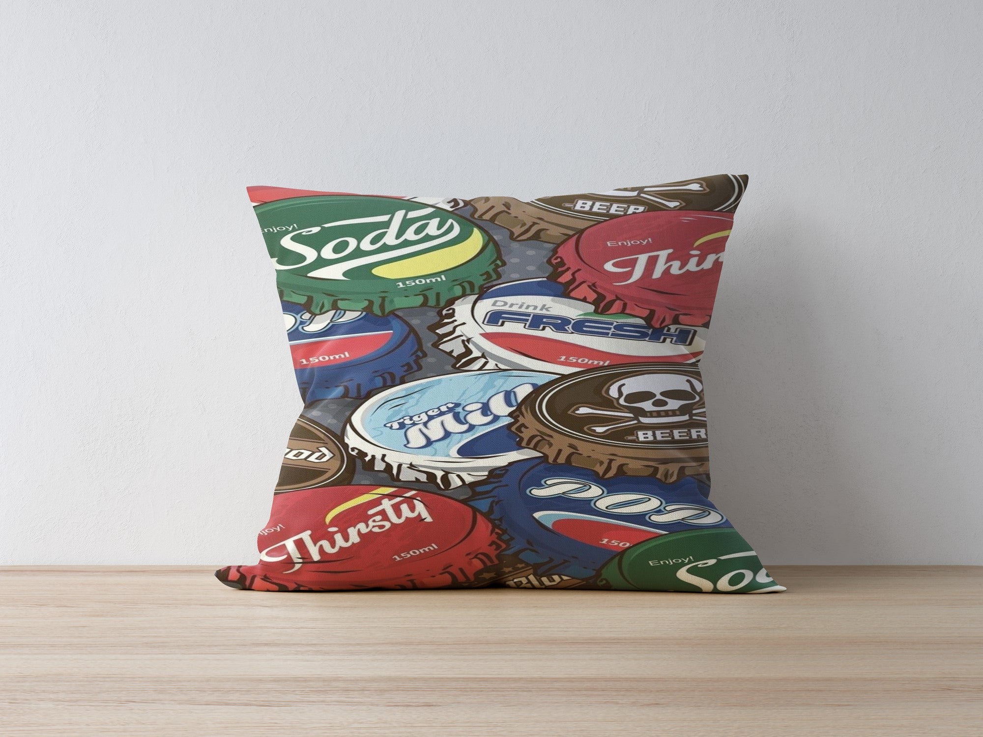 Capa de almofada – 43 x 43 cm – Multicolorido – 50% poliéster, 50% algodão