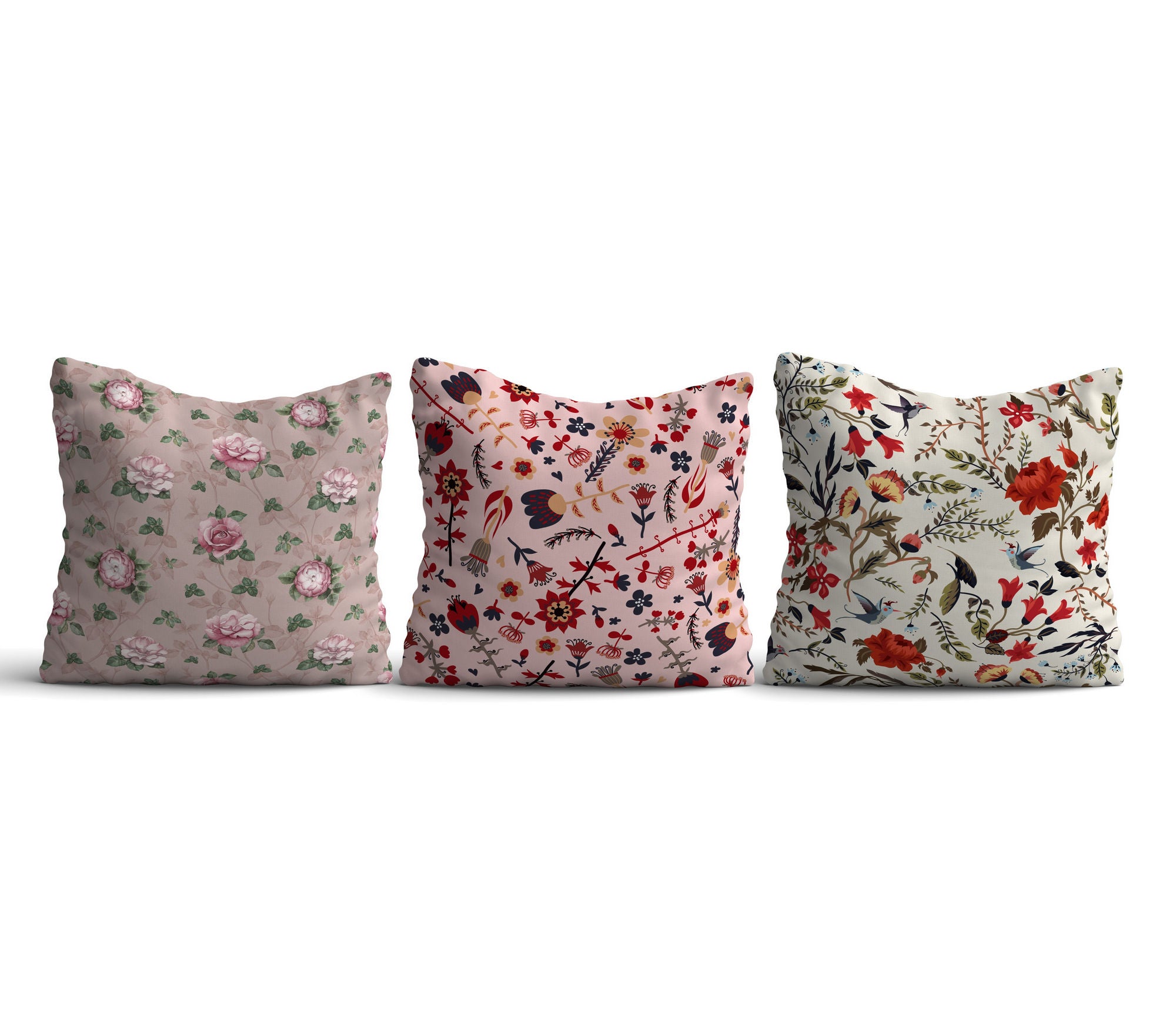 Conjunto de almofadas – 43 x 43 cm – Multicolorido – Algodão/Poliéster