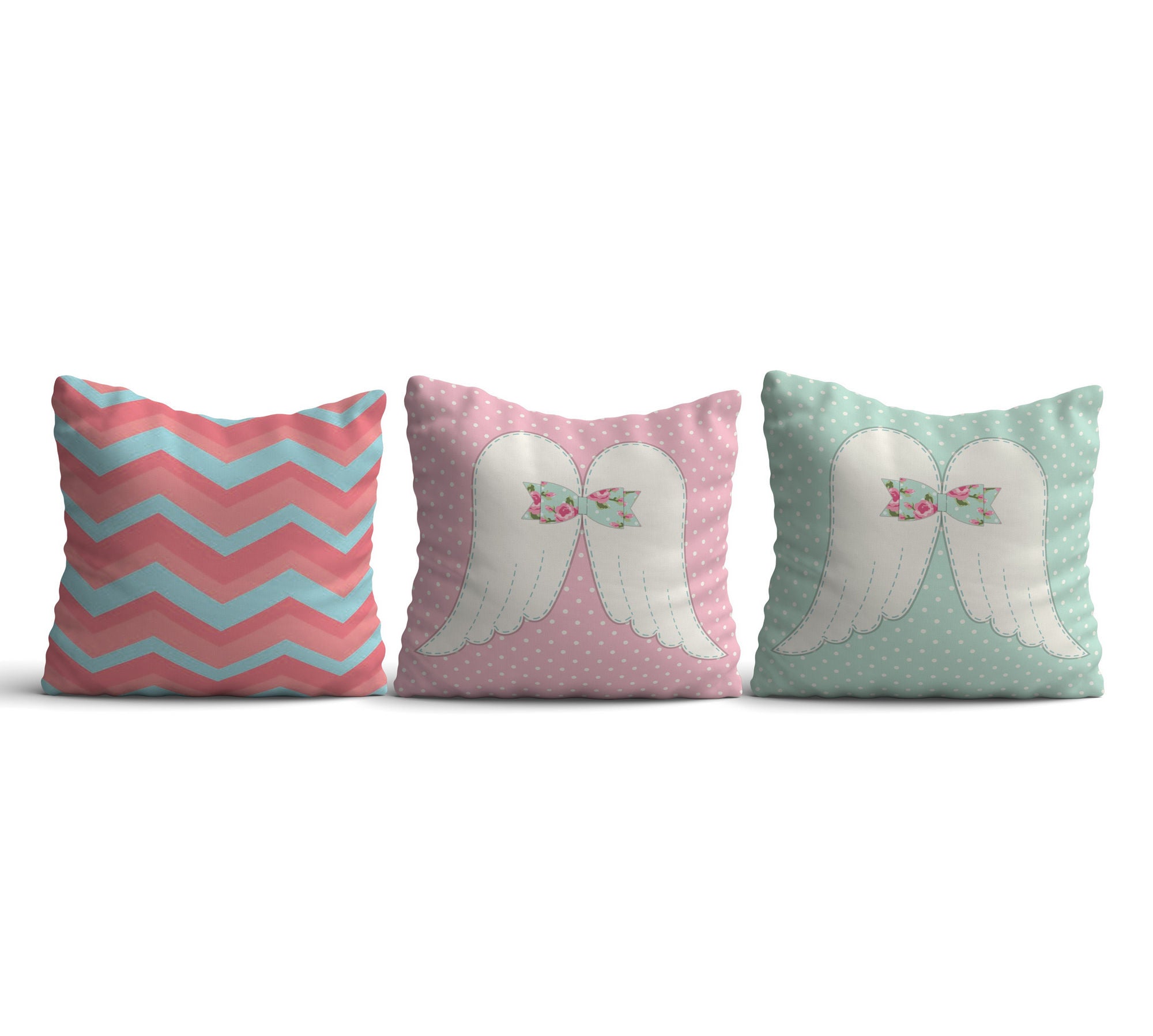 Conjunto de almofadas – 43 x 43 cm – Multicolorido – Algodão/Poliéster