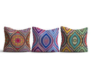 Conjunto de almofadas – 43 x 43 cm – Multicolorido – Algodão e poliéster