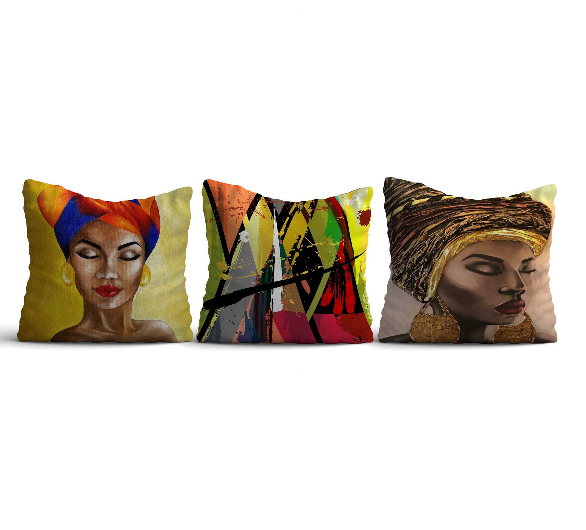 Conjunto de almofadas – 43 x 43 cm – Multicolorido – Algodão e poliéster