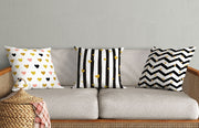 Conjunto de capa de almofada – 43 x 43 cm – Multicolorido – 50% Algodão, 50% Poliéster