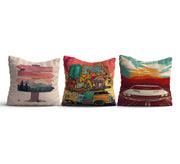 Conjunto de capa de almofada – 43 x 43 cm – Multicolorido – Algodão e poliéster