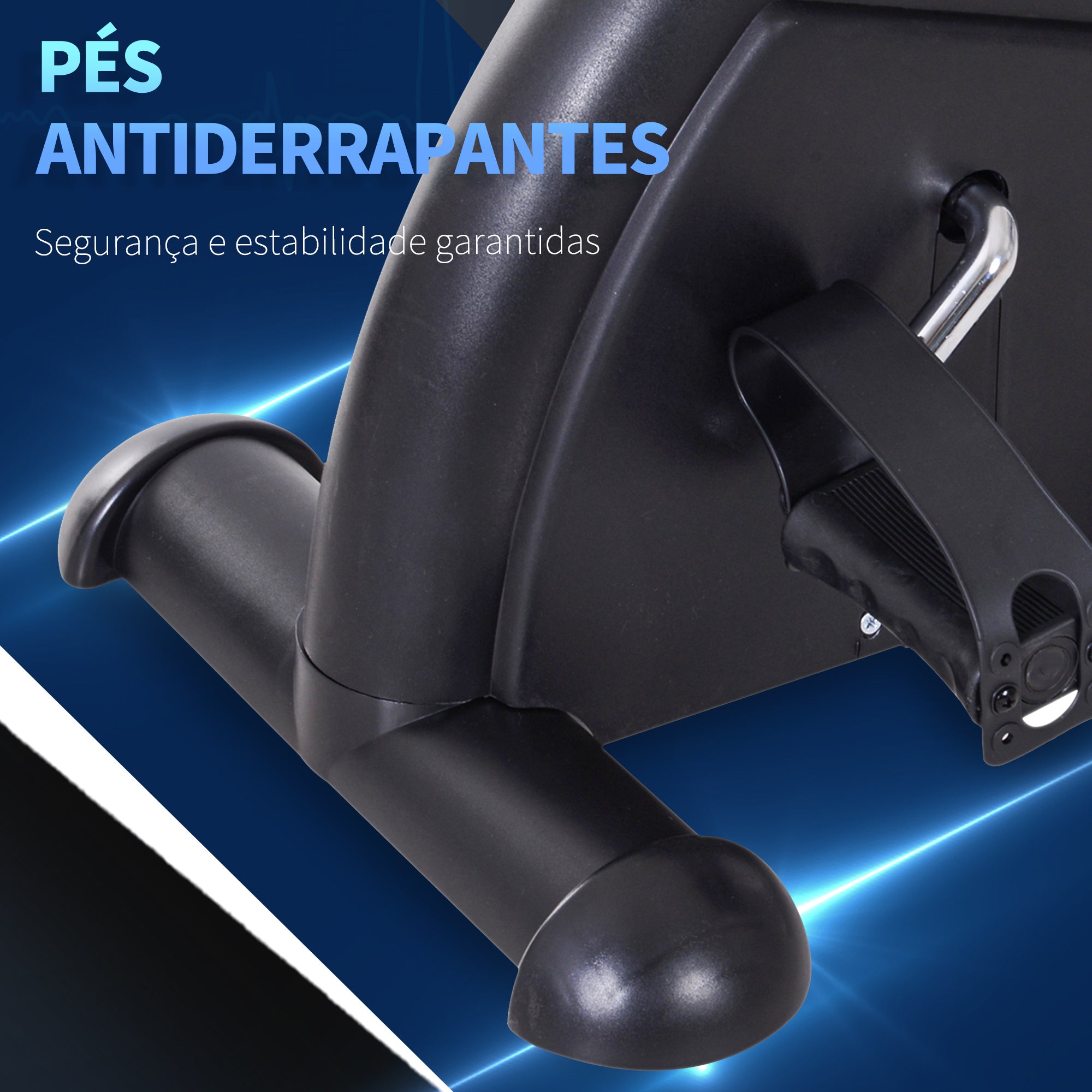 Mini Bicicleta Estática para Braços e Pernas - 39x40x31 cm - Preto