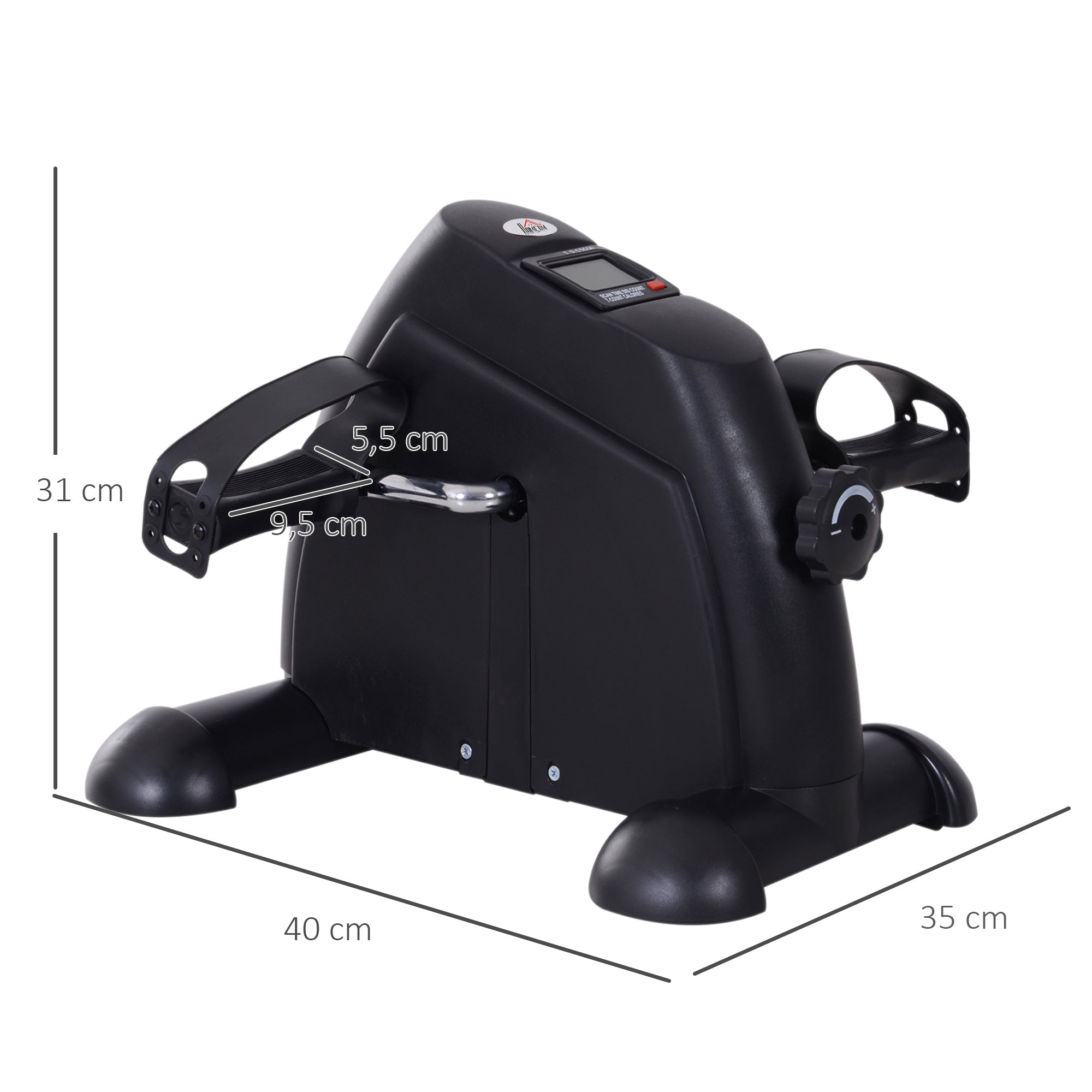 Mini Bicicleta Estática para Braços e Pernas - 39x40x31 cm - Preto