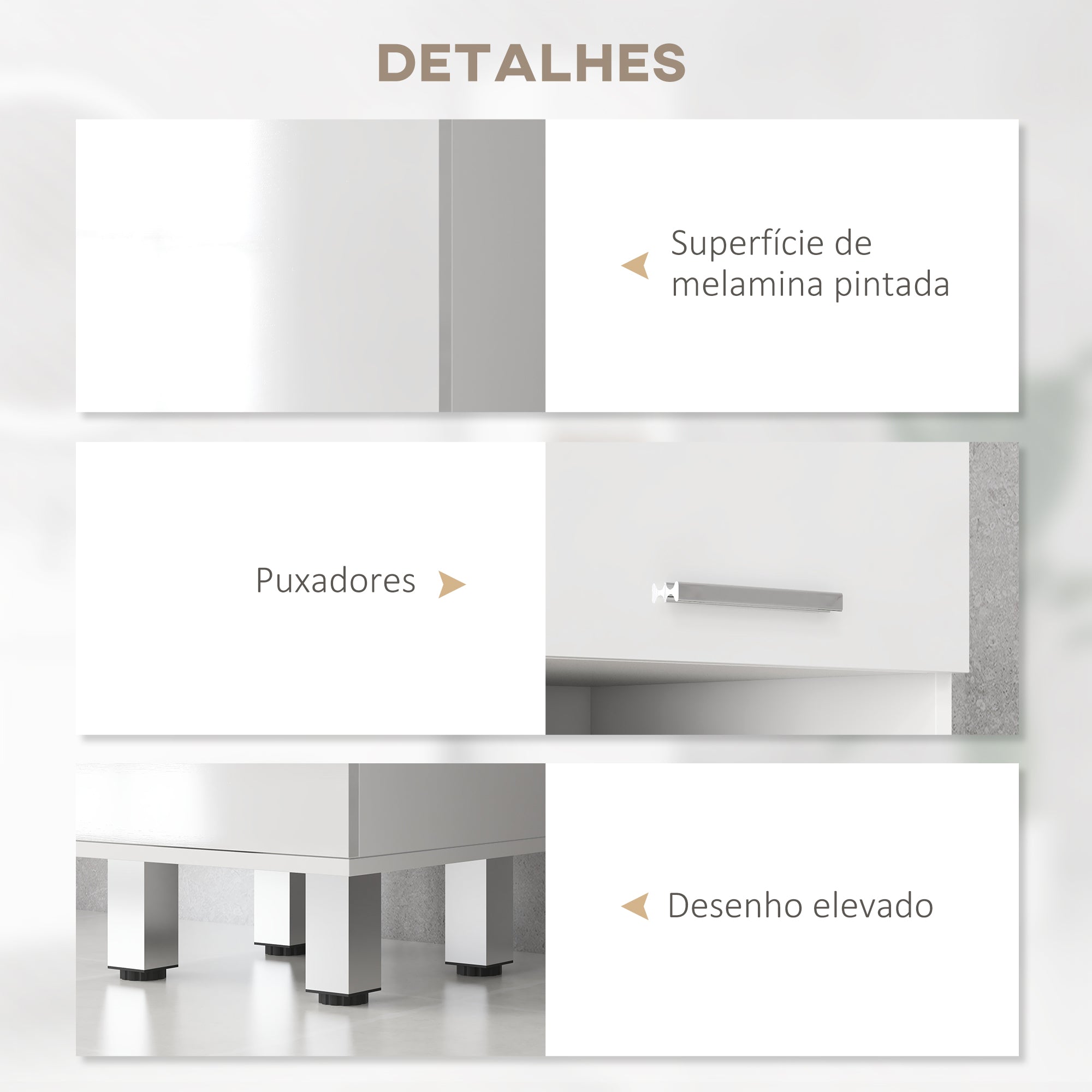 Coluna Casa de Banho Moderna – 30x30x180 cm – Branco – Melamina