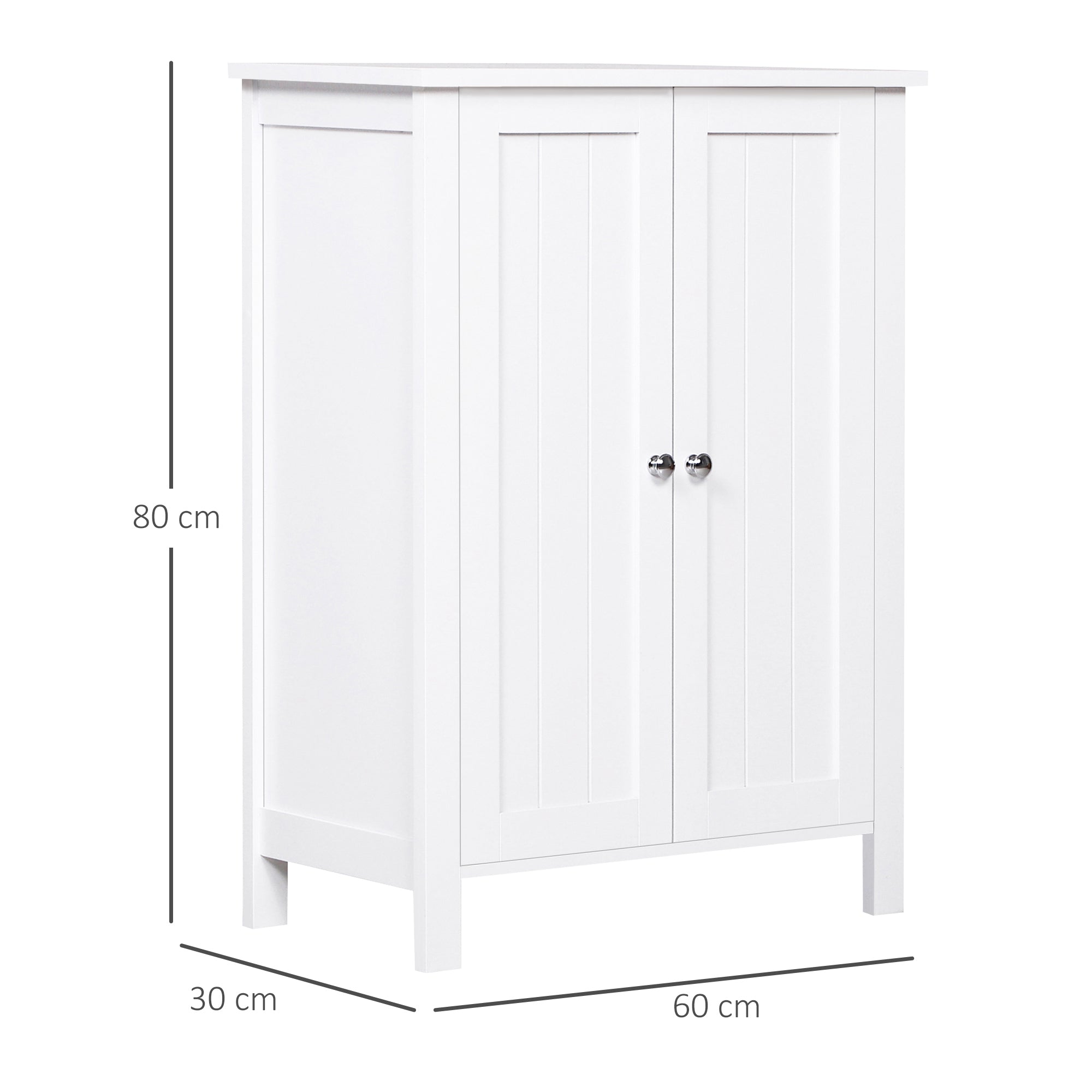 Armário de Casa de Banho Compacto 60x30x80cm - Branco
