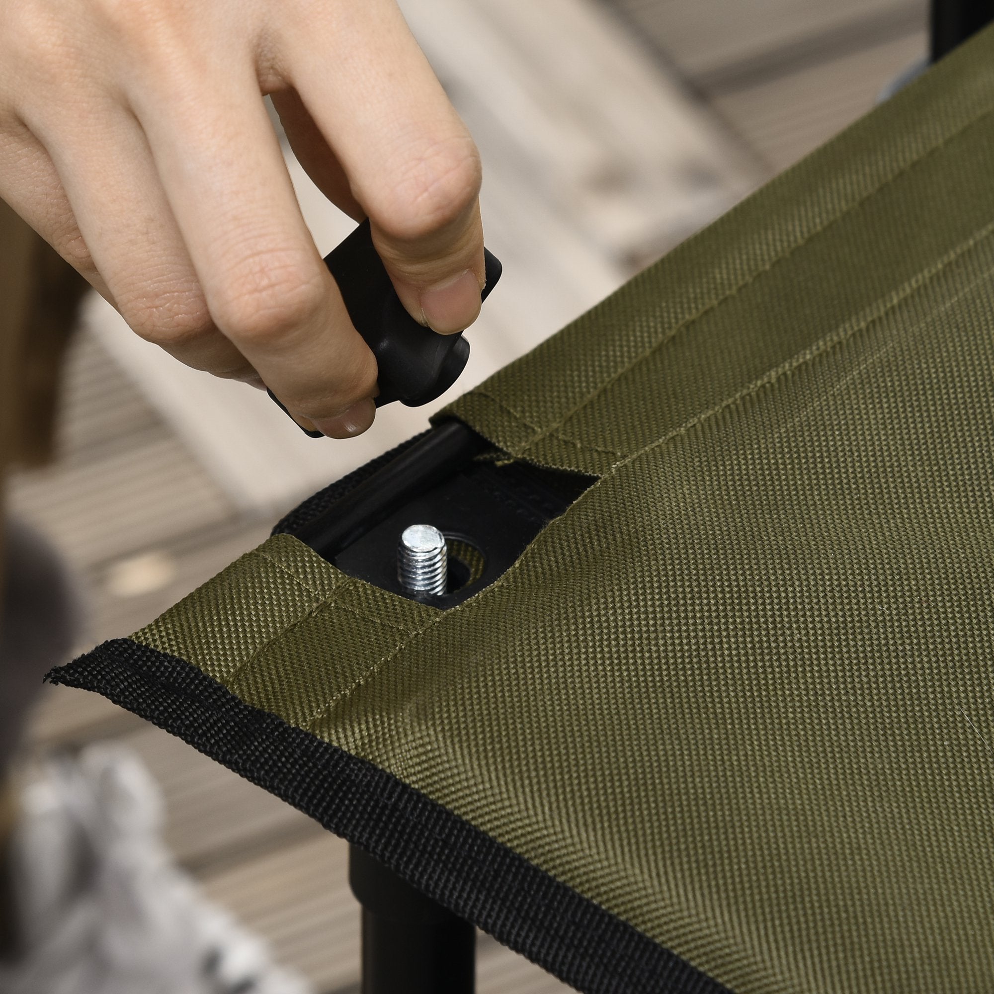 Carrinho Dobrável com Rodas e Bancada – 108x55x93cm – Verde Escuro – Aço e Tecido Oxford