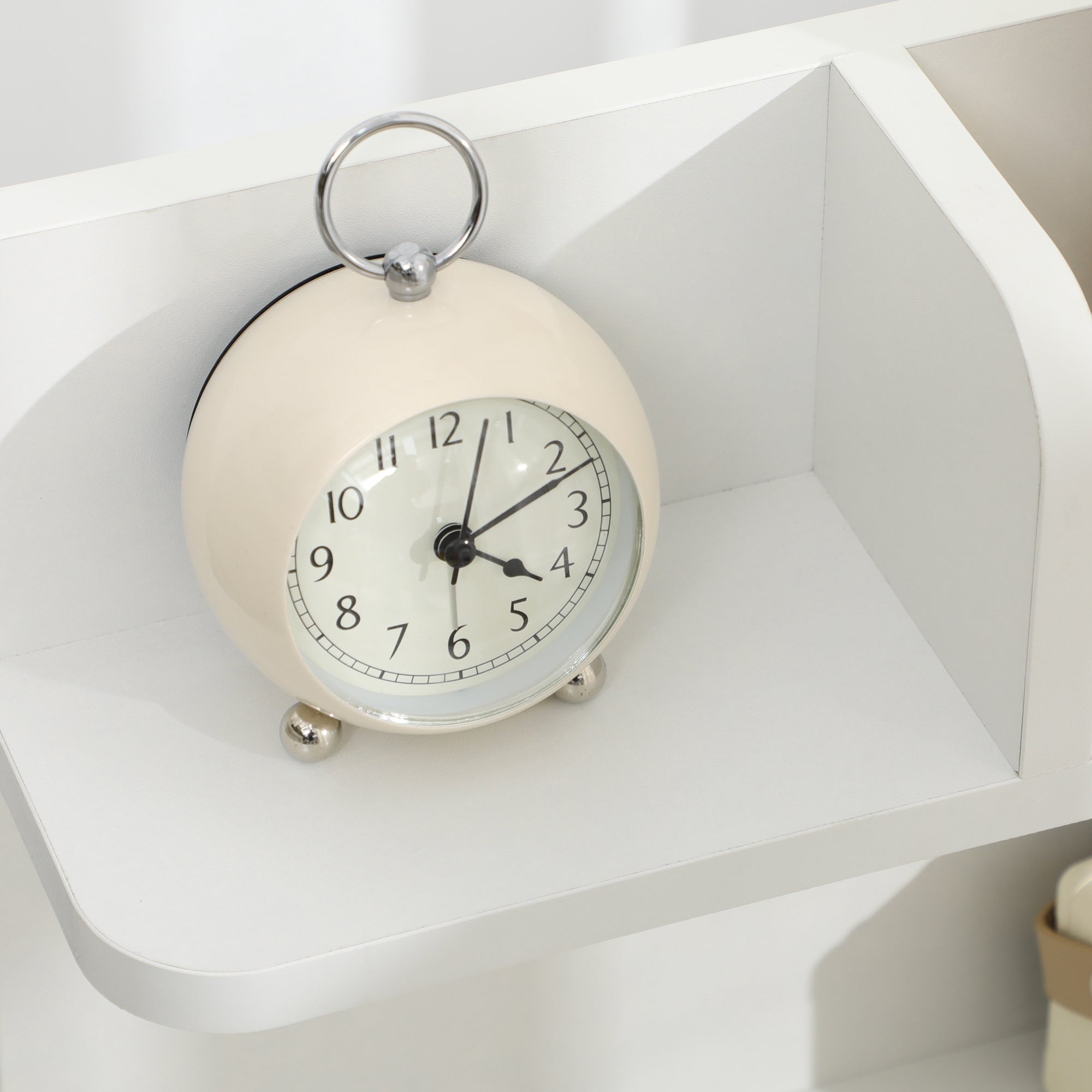 Mesa de Cabeceira Moderna com 2 Gavetas e 3 Compartimentos de Armazenamento - Branco 40x30x60 cm