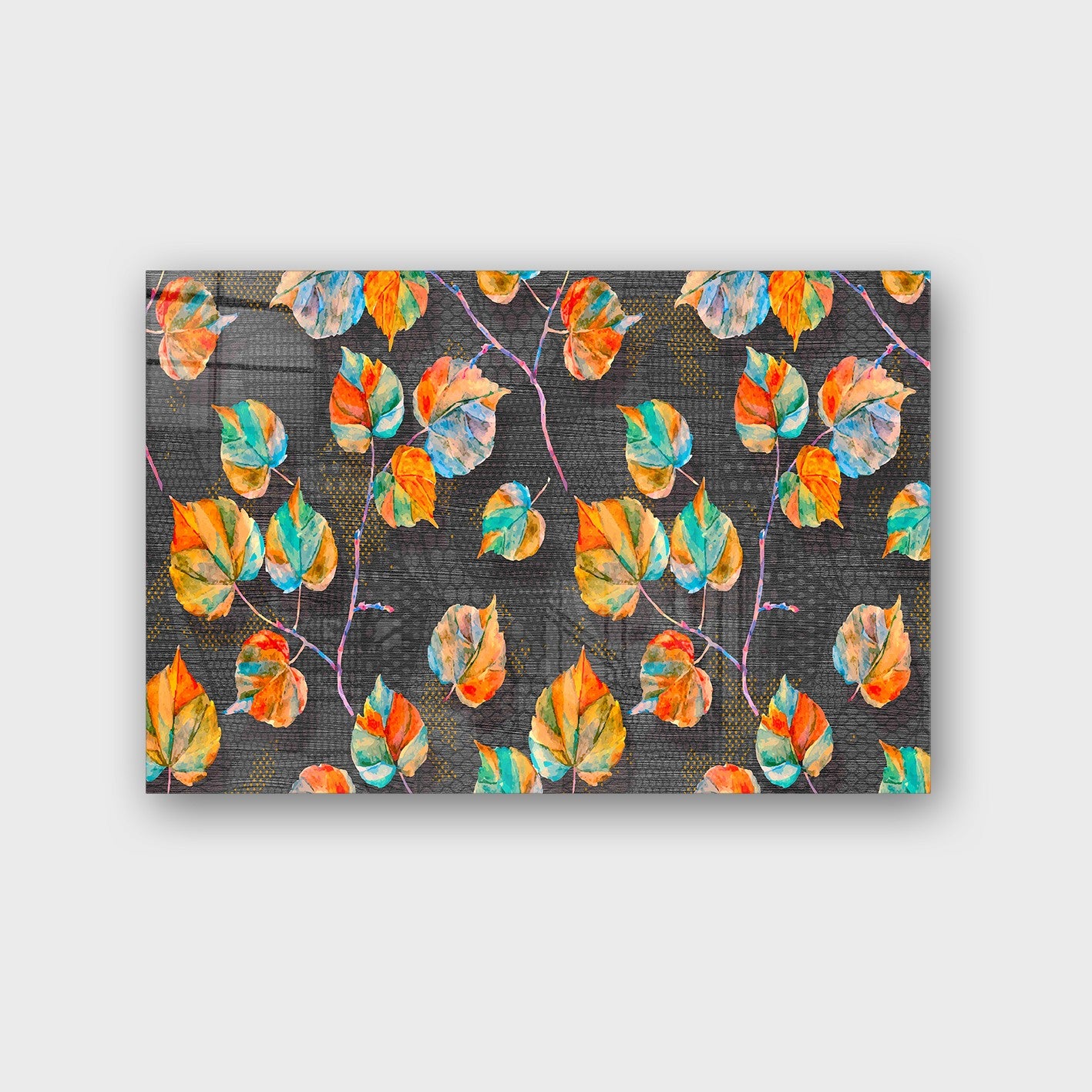 Quadro Decorativo em Vidro Temperado Multicolor 50x70cm - Arte Moderna para Parede