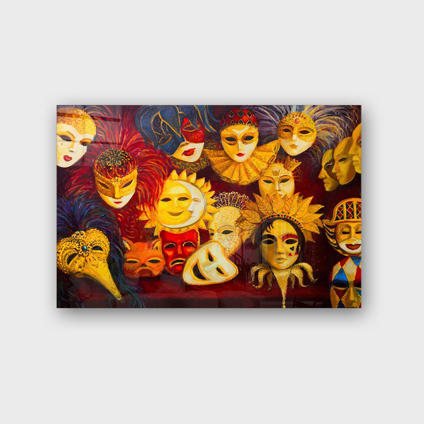Quadro Decorativo em Vidro Temperado Multicolor 70x100cm - 4mm de Espessura