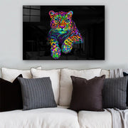 Quadro Decorativo em Vidro Temperado Multicolor 40x60cm - Arte Moderna para Parede