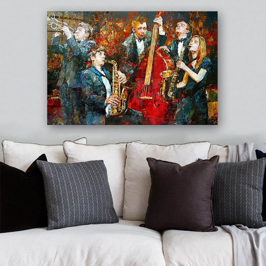 Quadro Decorativo em Vidro Temperado Multicolor 40x60cm - Arte Moderna para Parede