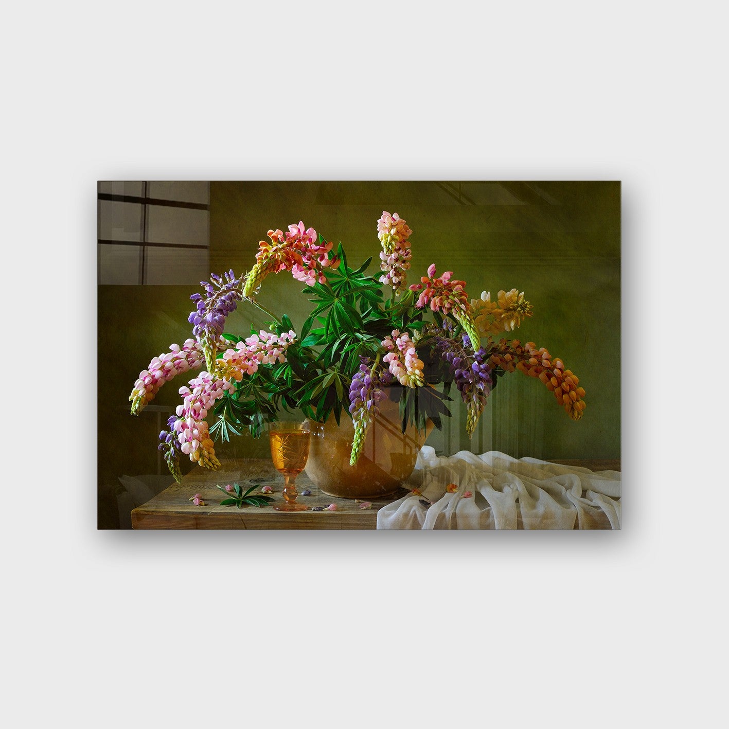 Quadro Decorativo em Vidro Temperado Multicolor 40x60cm - Arte Moderna para Parede
