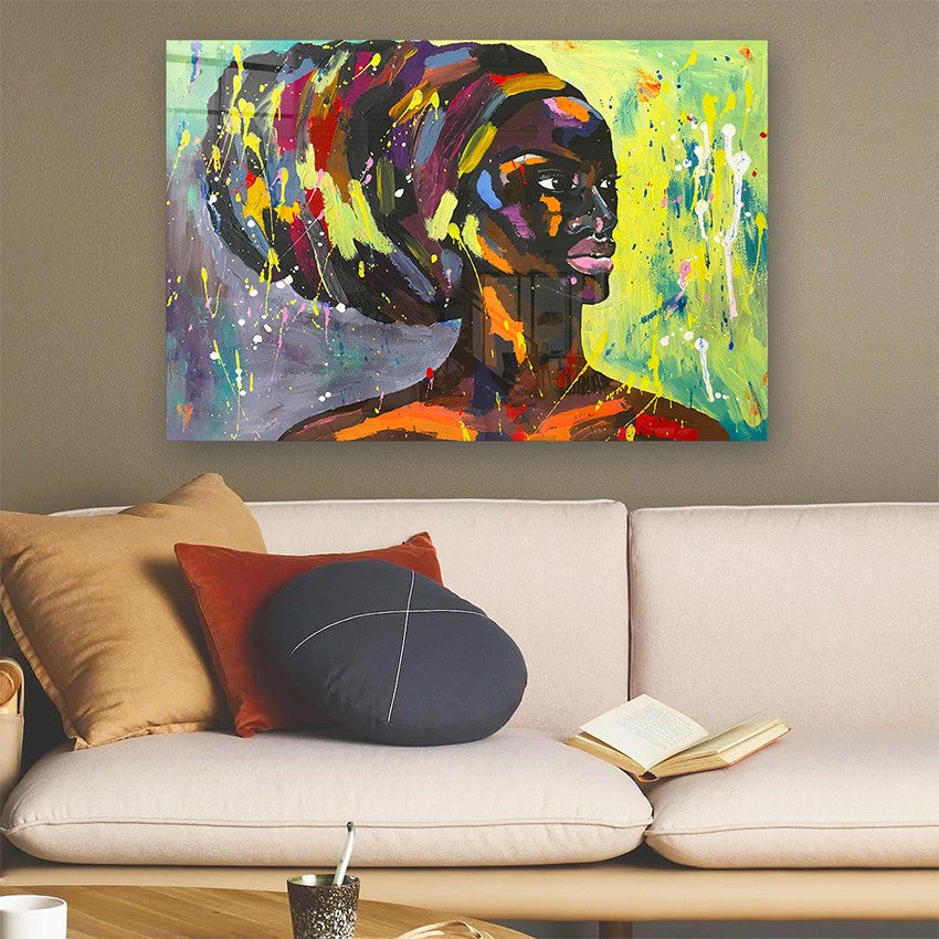 Quadro Decorativo em Vidro Temperado Multicolor 50x70cm - Arte Moderna para Parede
