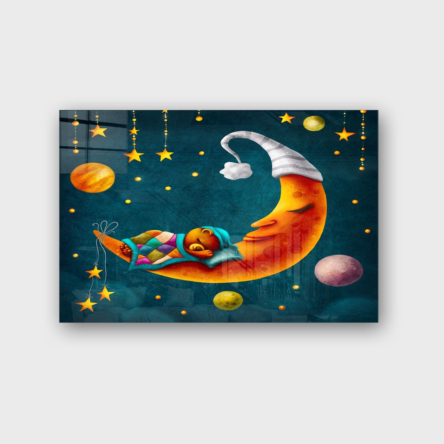 Quadro Decorativo em Vidro Temperado Multicolor 40x60cm - Arte Moderna para Parede