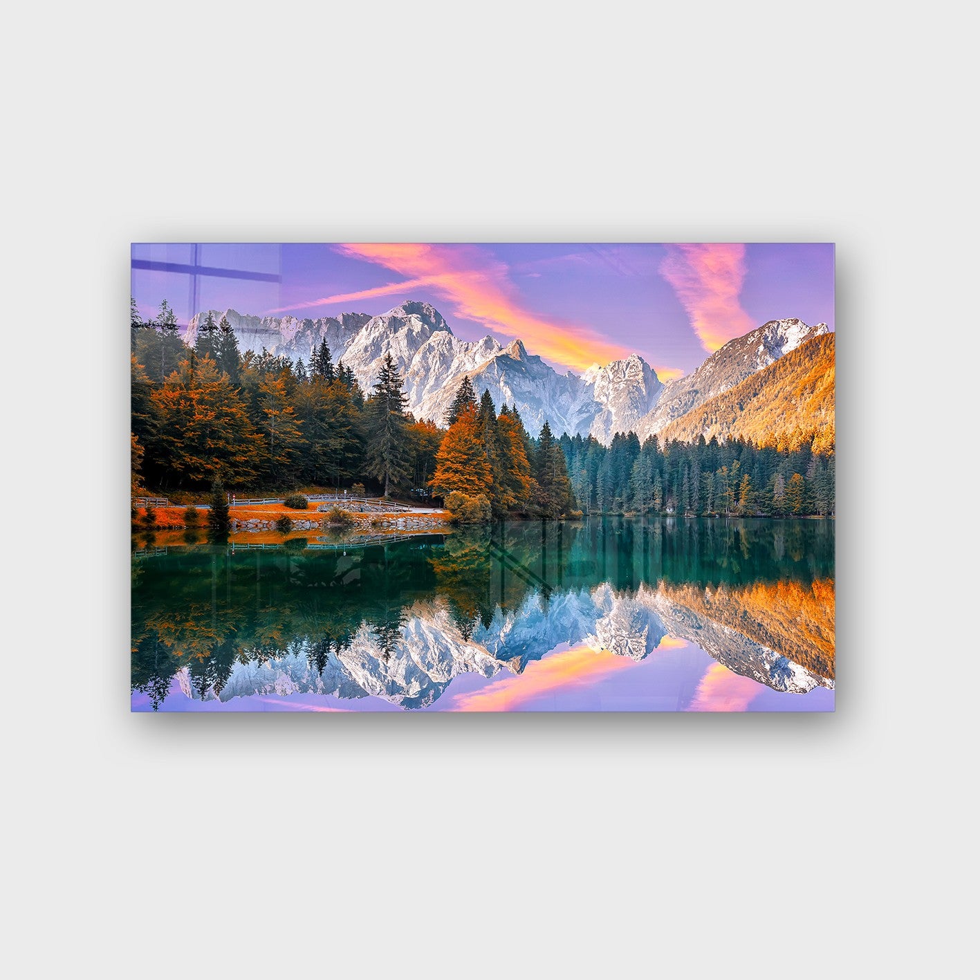 Quadro Decorativo em Vidro Temperado Multicolor 40x60cm - Arte Moderna para Parede