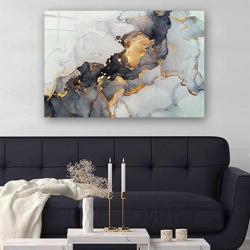 Quadro Decorativo em Vidro Temperado Multicolor 50x70cm - Arte Moderna para Parede
