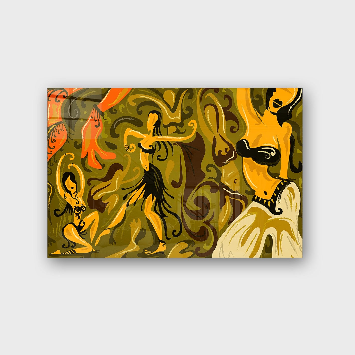 Quadro Decorativo em Vidro Temperado Multicolor 40x60cm - Arte Moderna para Parede
