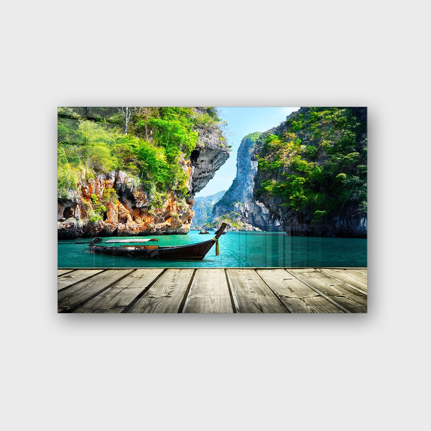Quadro Decorativo em Vidro Temperado Multicolor 40x60cm - Arte Moderna para Parede